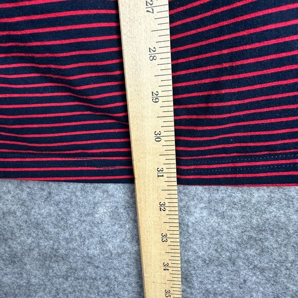 Sykooria Shirt Men's 2XL Red & Navy Striped Pullover Long-Sleeve Front Pocket - Picture 8 of 8